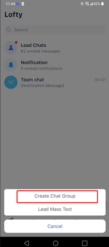 lofty create chat group.jpeg