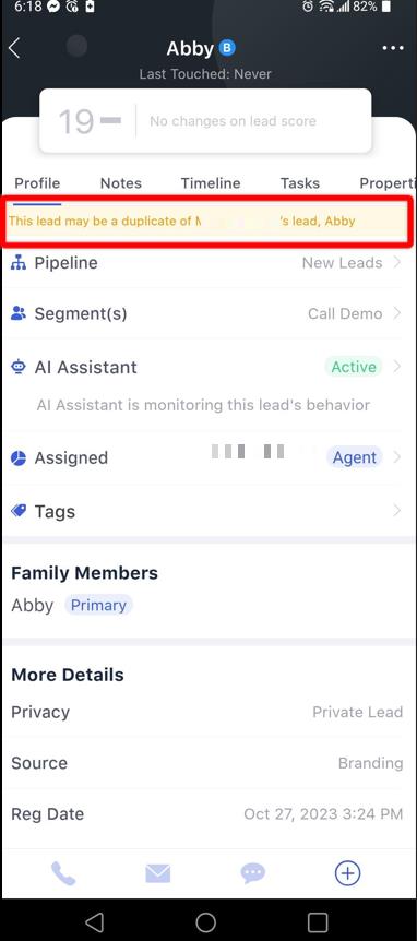 app view duplicate lead banner.jpeg