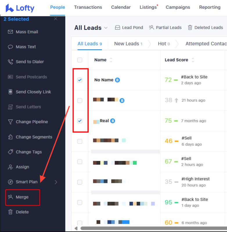Duplicate Leads + Merging Duplicates – Lofty Help Center