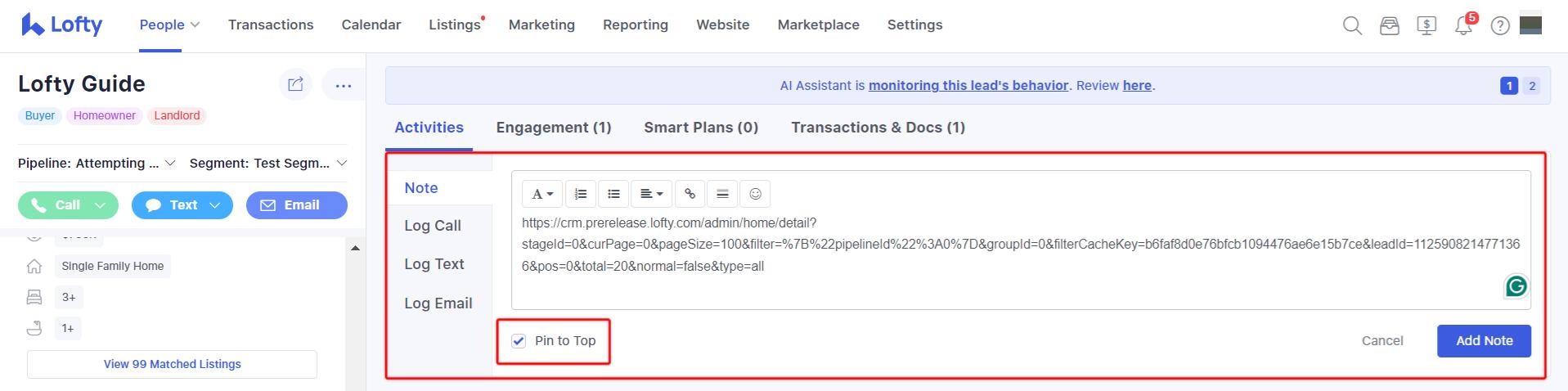 lead details page pin and save a note.jpeg