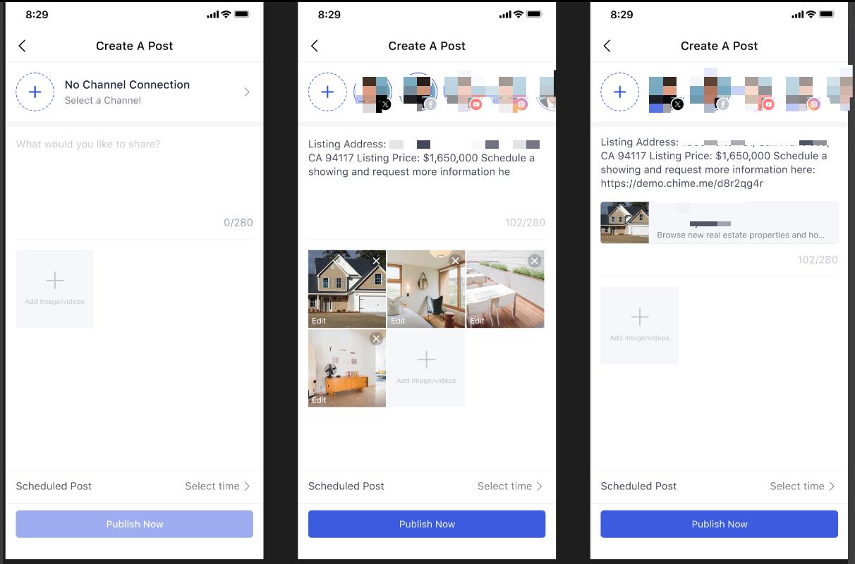 create a post no channel conection app.jpeg