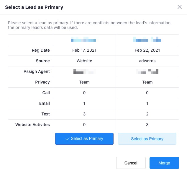 Duplicate Leads + Merging Duplicates – Lofty Help Center