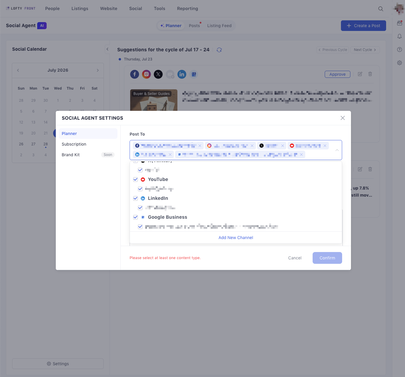 Connecting profiles in the AI Social Marketer