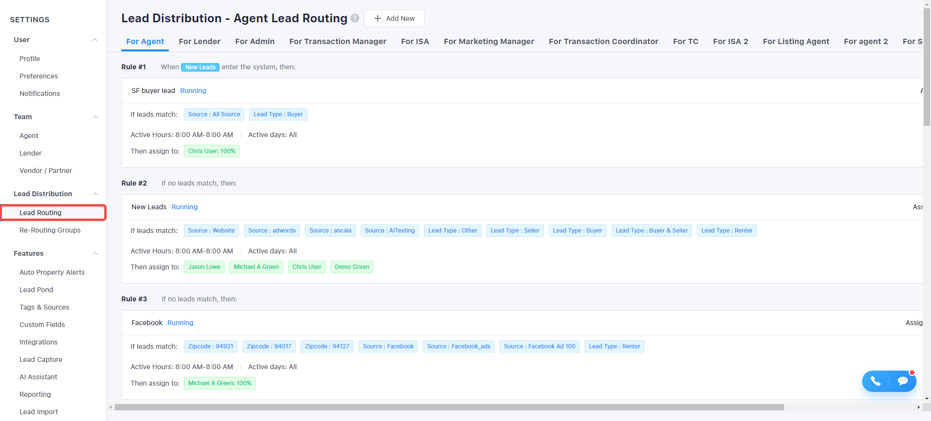 CRM Settings – Lofty Help Center